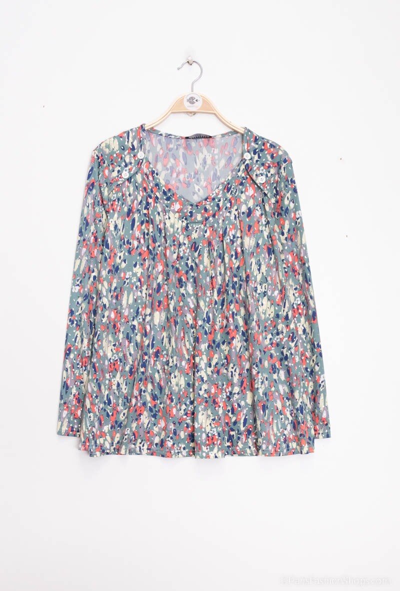 Plus Size Blus med Pärlor