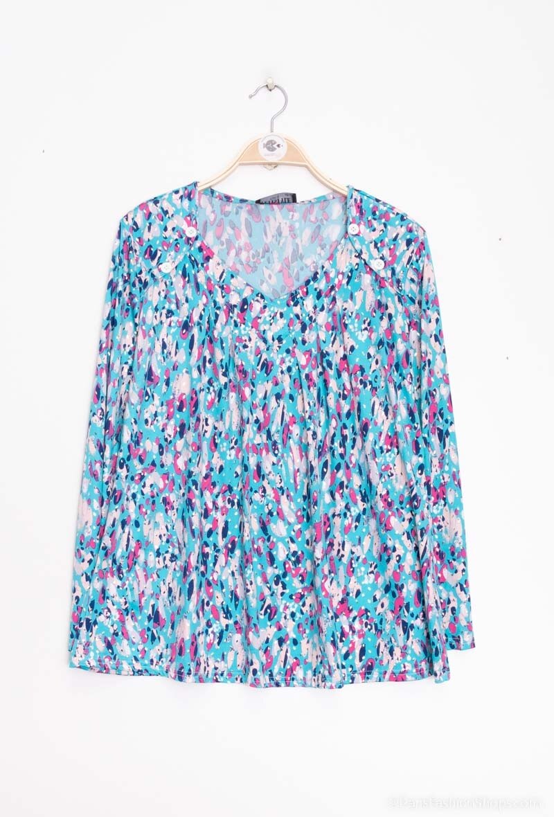 Plus Size Blus med Pärlor