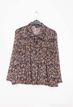 Plus Size Two-piece voile printed blouse