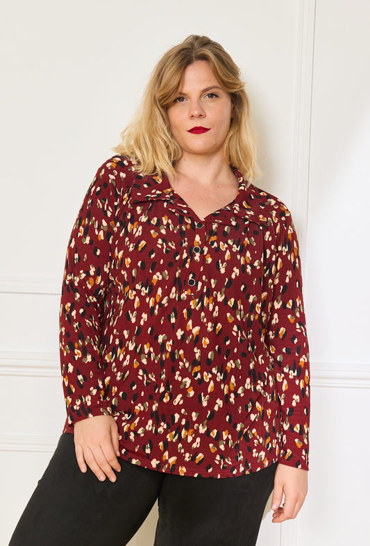 Plus Size Printed Blouse – Höst/Vinter 2024/2025