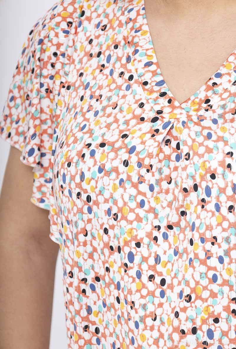 Plus Size Blus med Rynkade Ärmar