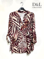 Printed blouse in fluid and ultra-soft fabric