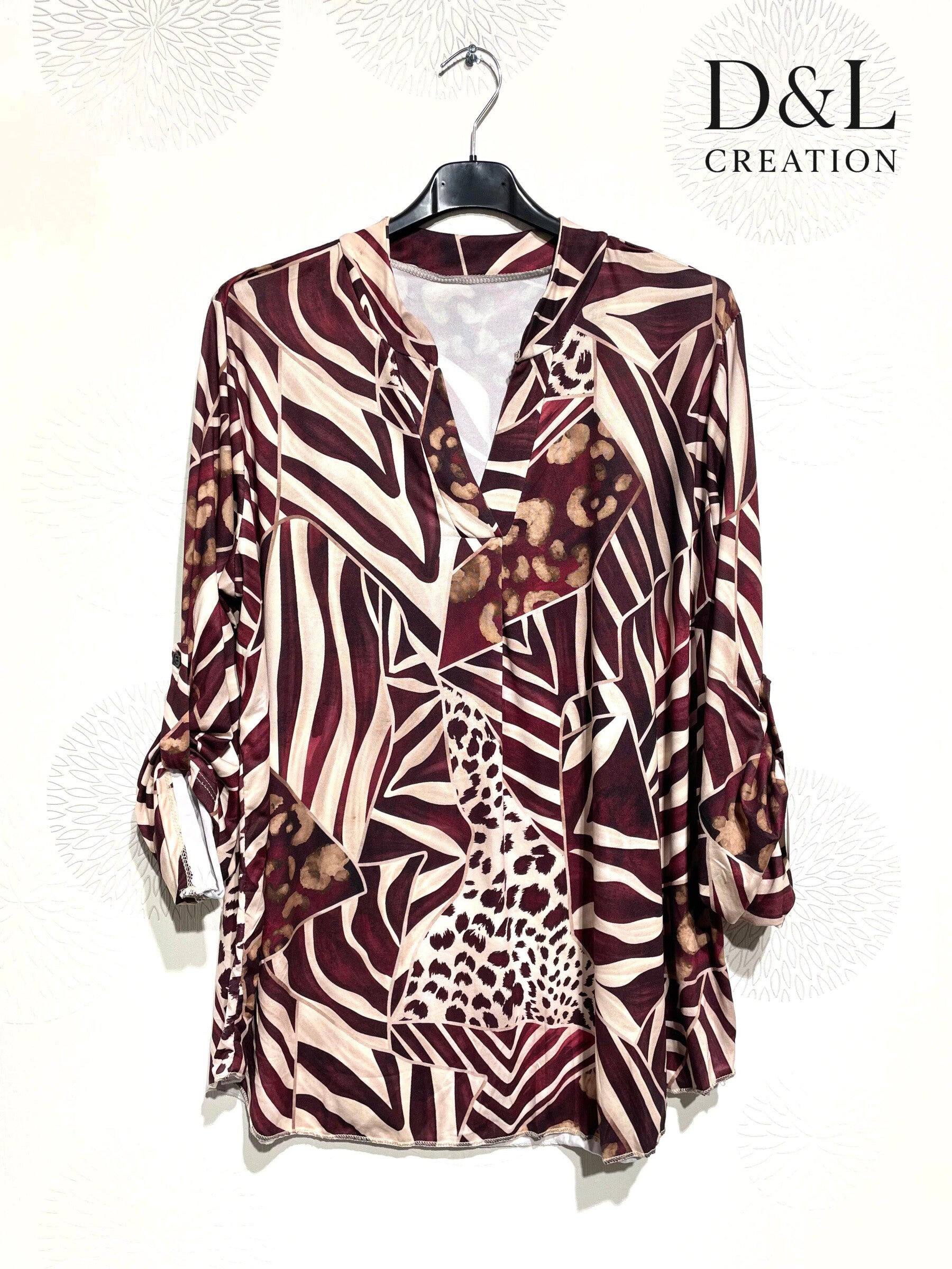 Printed blouse in fluid and ultra-soft fabric