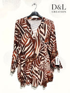 Printed blouse in fluid and ultra-soft fabric