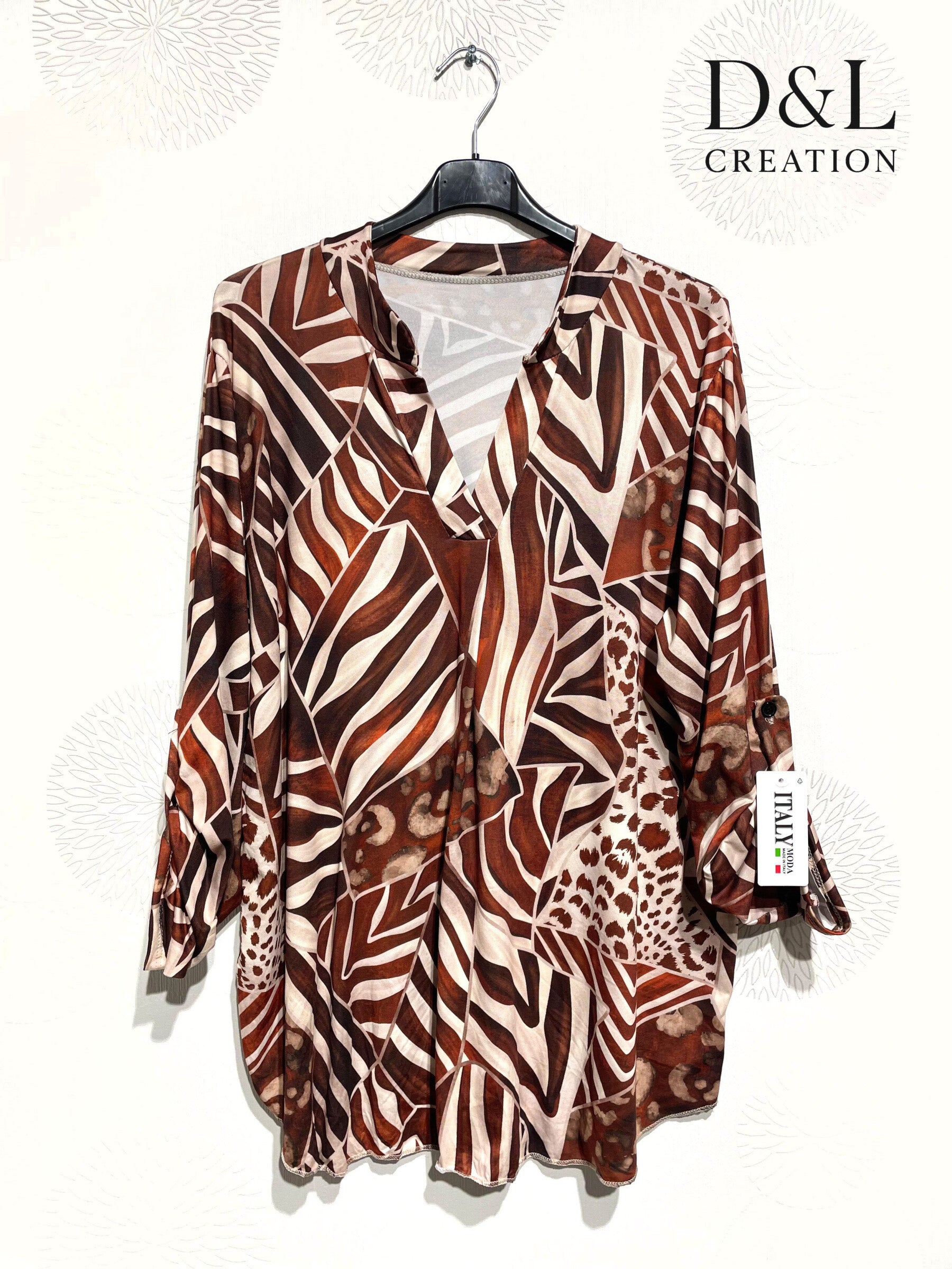 Printed blouse in fluid and ultra-soft fabric