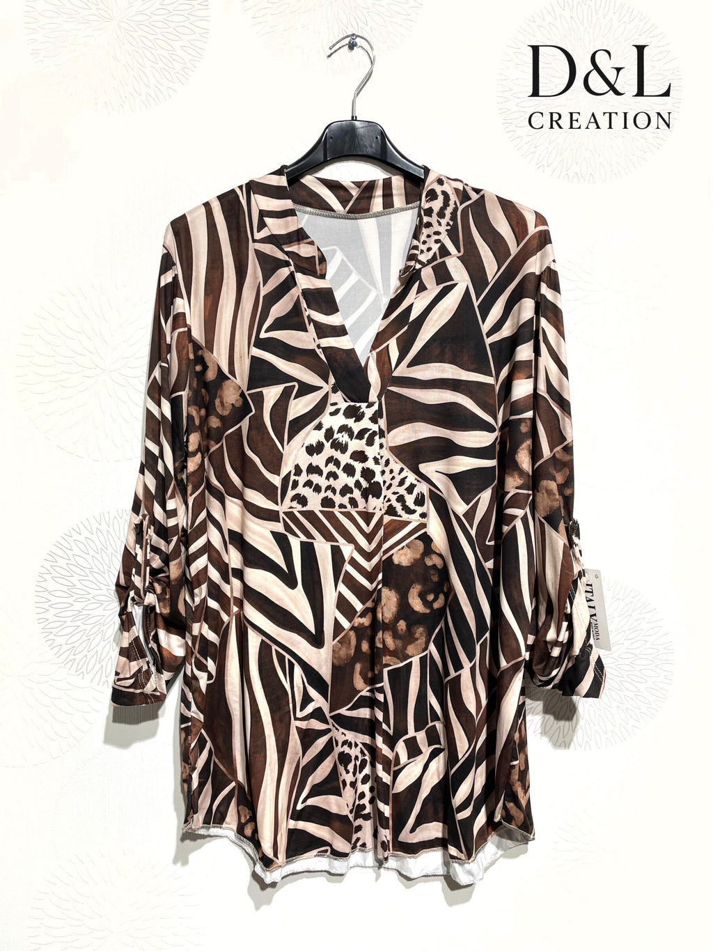Printed blouse in fluid and ultra-soft fabric