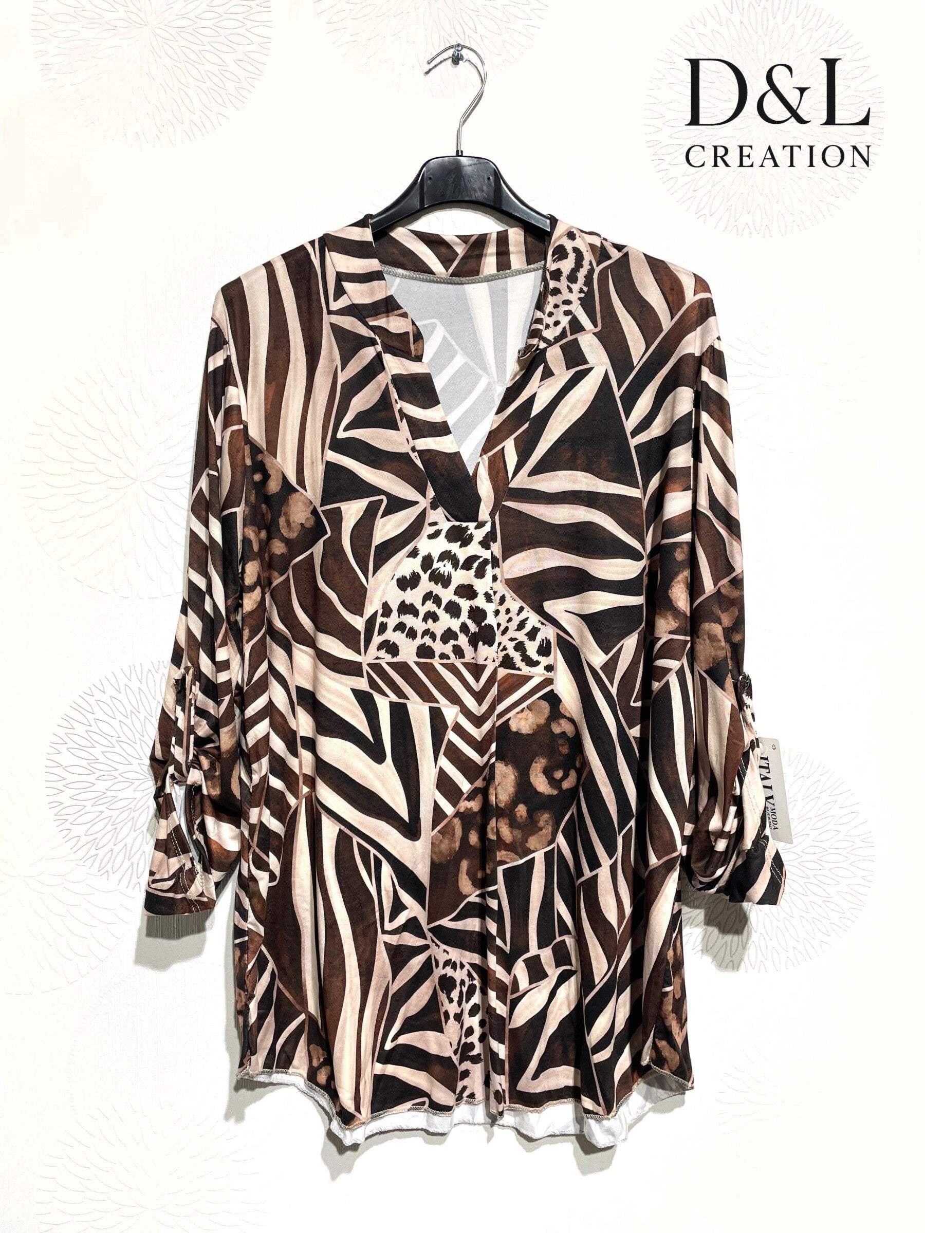 Printed blouse in fluid and ultra-soft fabric