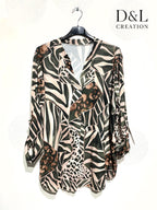 Printed blouse in fluid and ultra-soft fabric