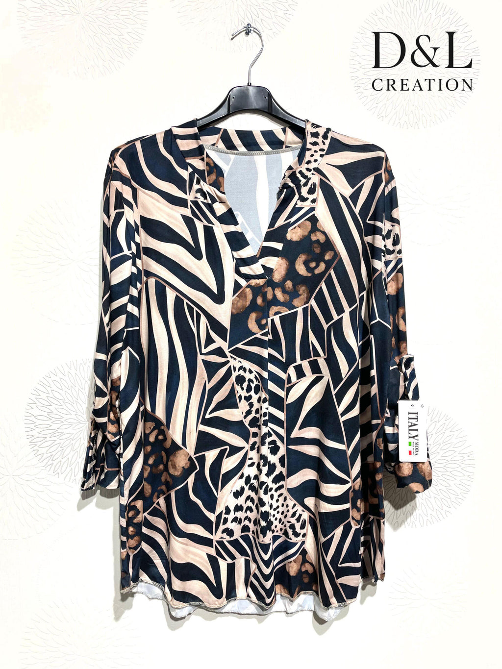 Printed blouse in fluid and ultra-soft fabric