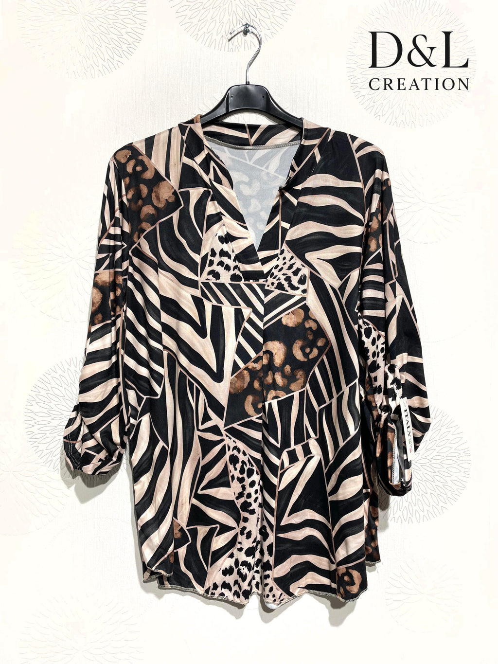 Printed blouse in fluid and ultra-soft fabric