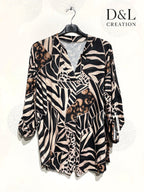 Printed blouse in fluid and ultra-soft fabric