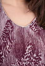Plus Size Printed Veil Blus