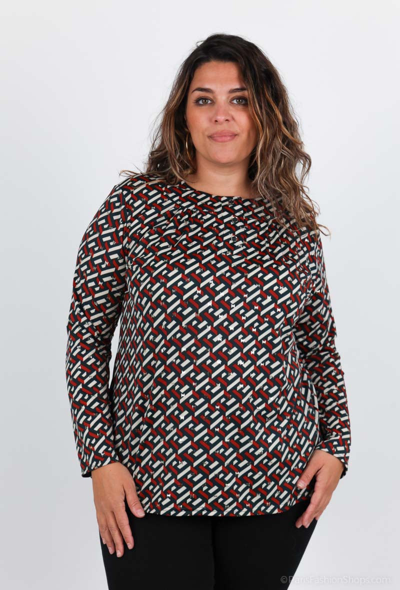 Plus Size Printed blouse
