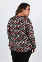 Plus Size Printed Blus