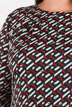 Plus Size Printed Blus