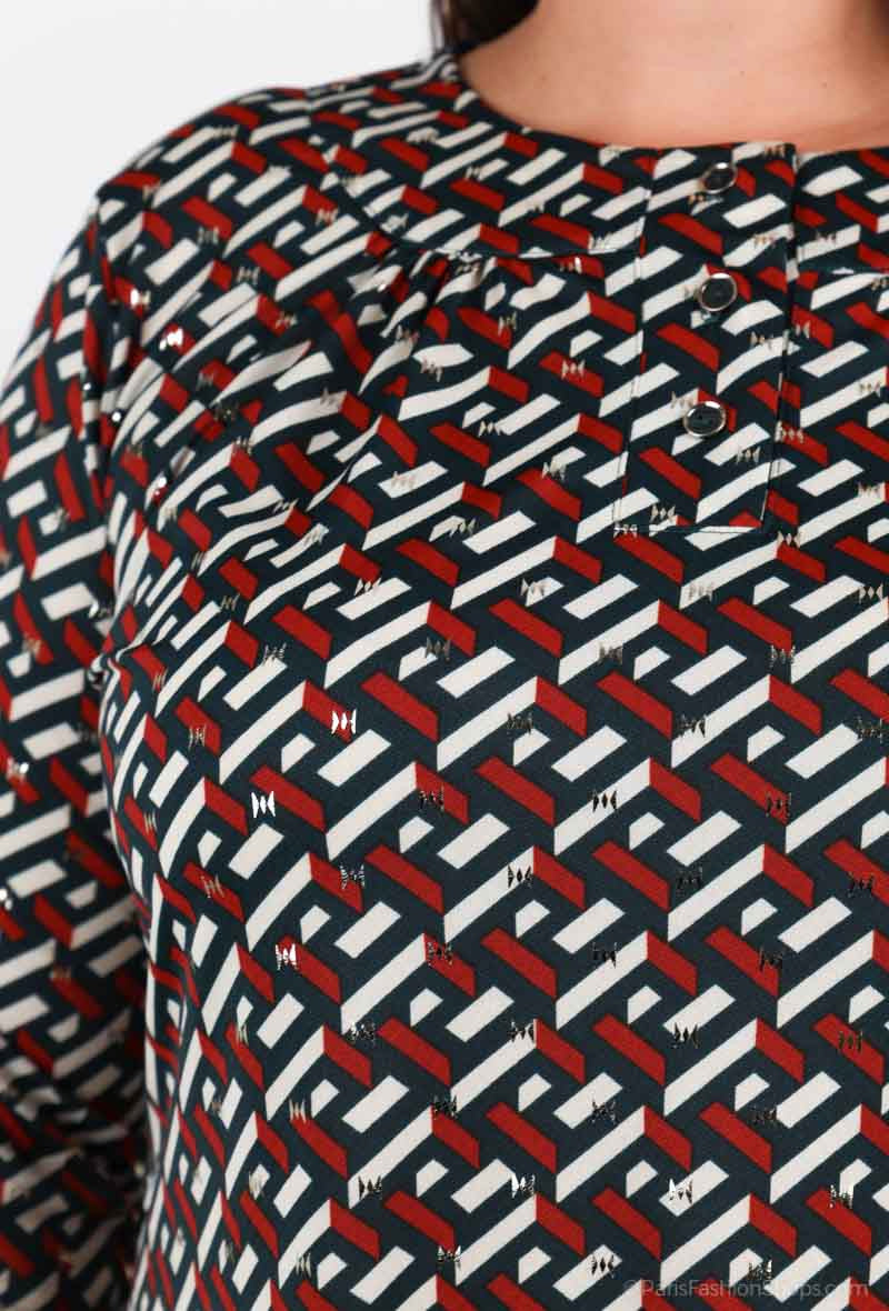 Plus Size Printed Blouse