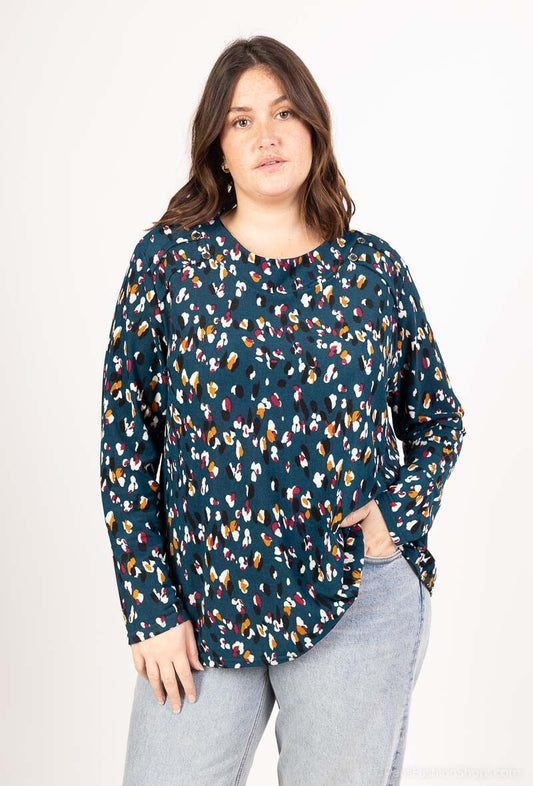 Plus Size Printed Blouse