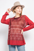 Plus Size Tryckt Blus