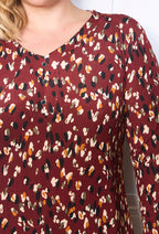 Plus Size Printed Blouse