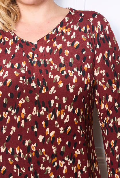 Plus Size Printed Blouse