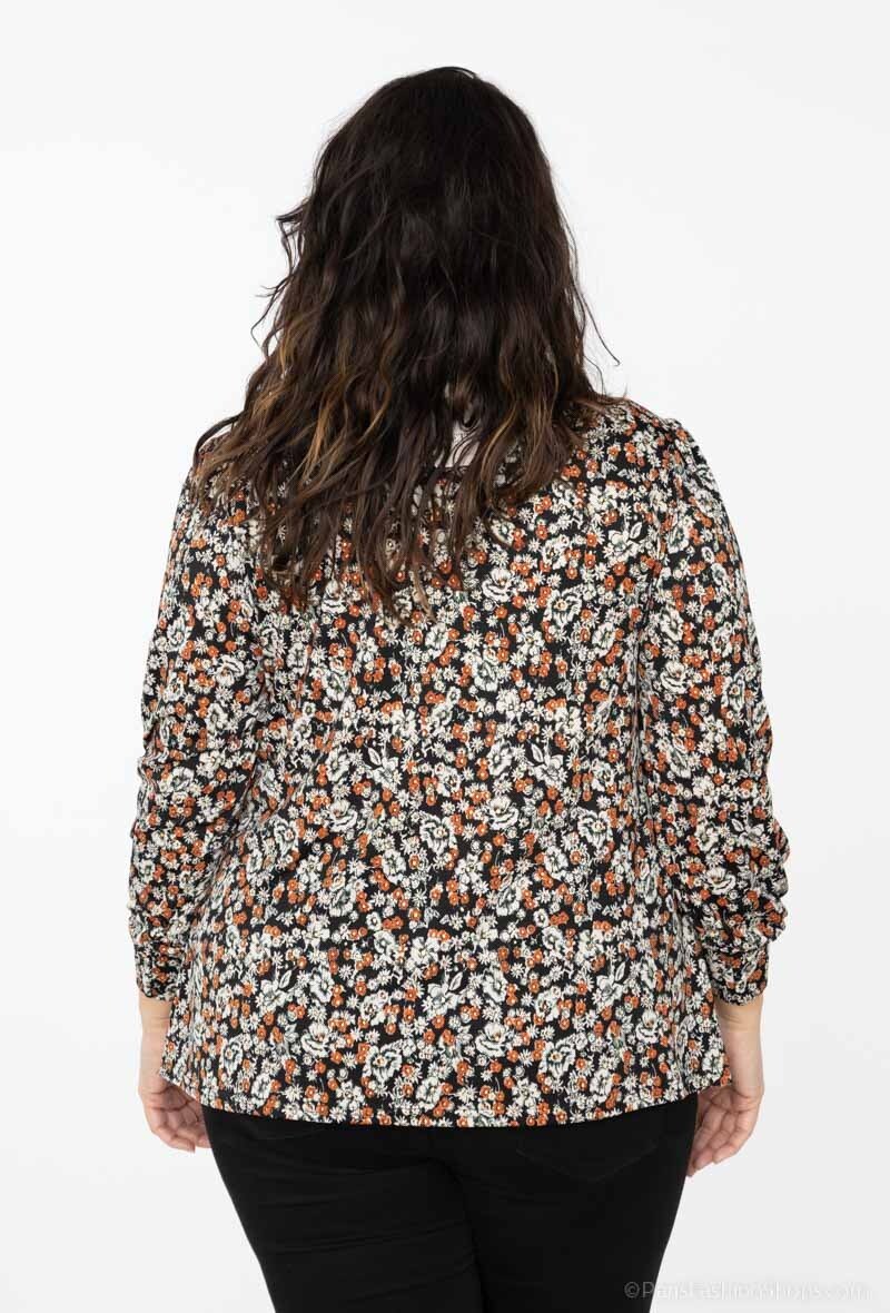 Plus Size Tryckt T-shirt för Eleganta Kvinnor