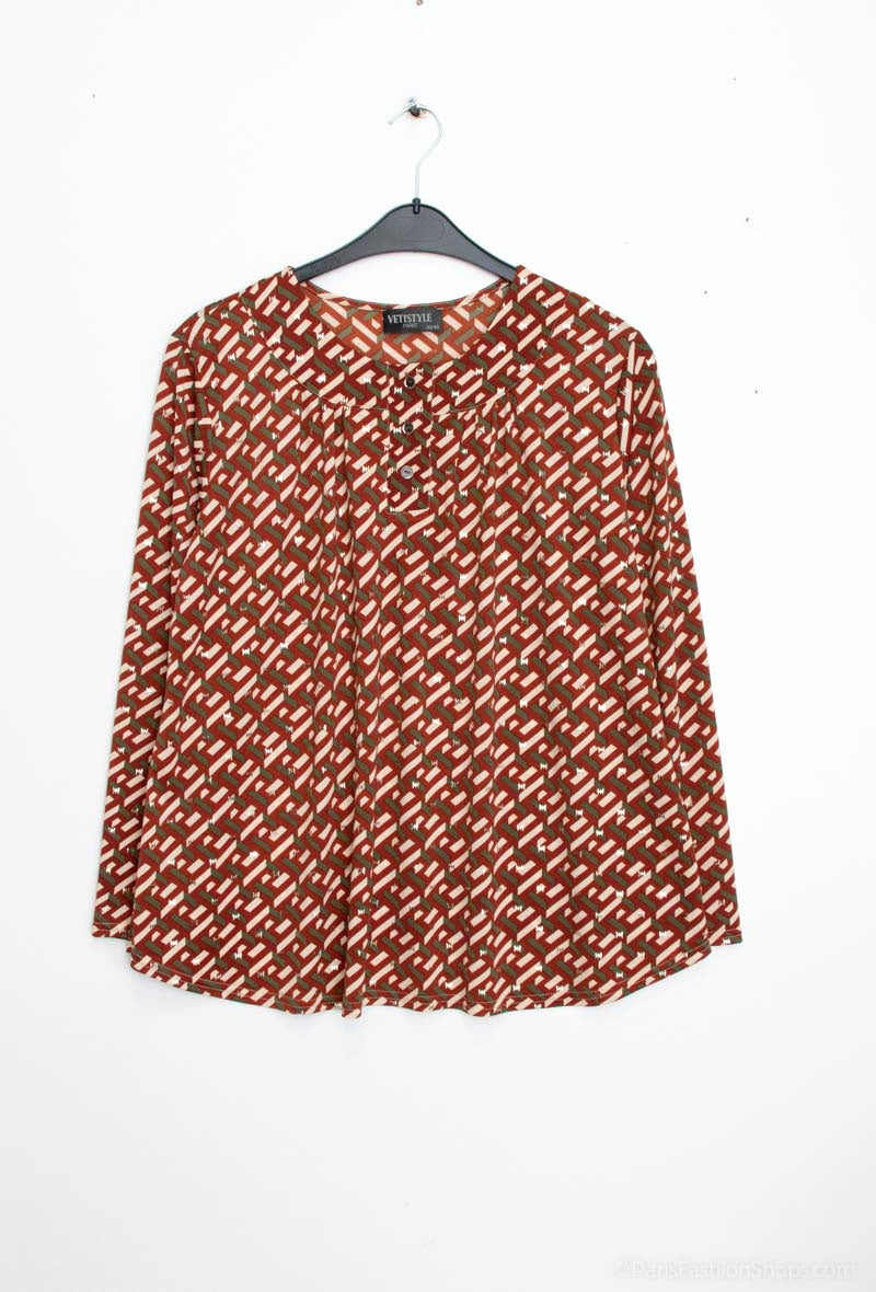 Plus Size Printed blouse