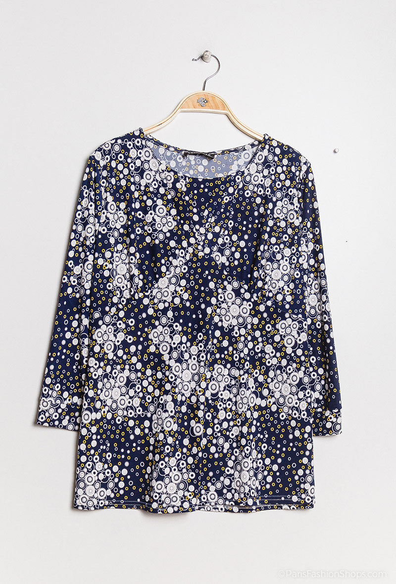 Plus Size Printed Blouse för Kvinnor