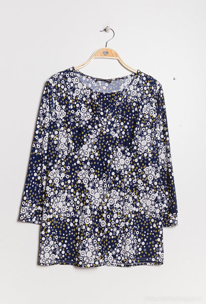 Plus Size Printed Blouse för Kvinnor