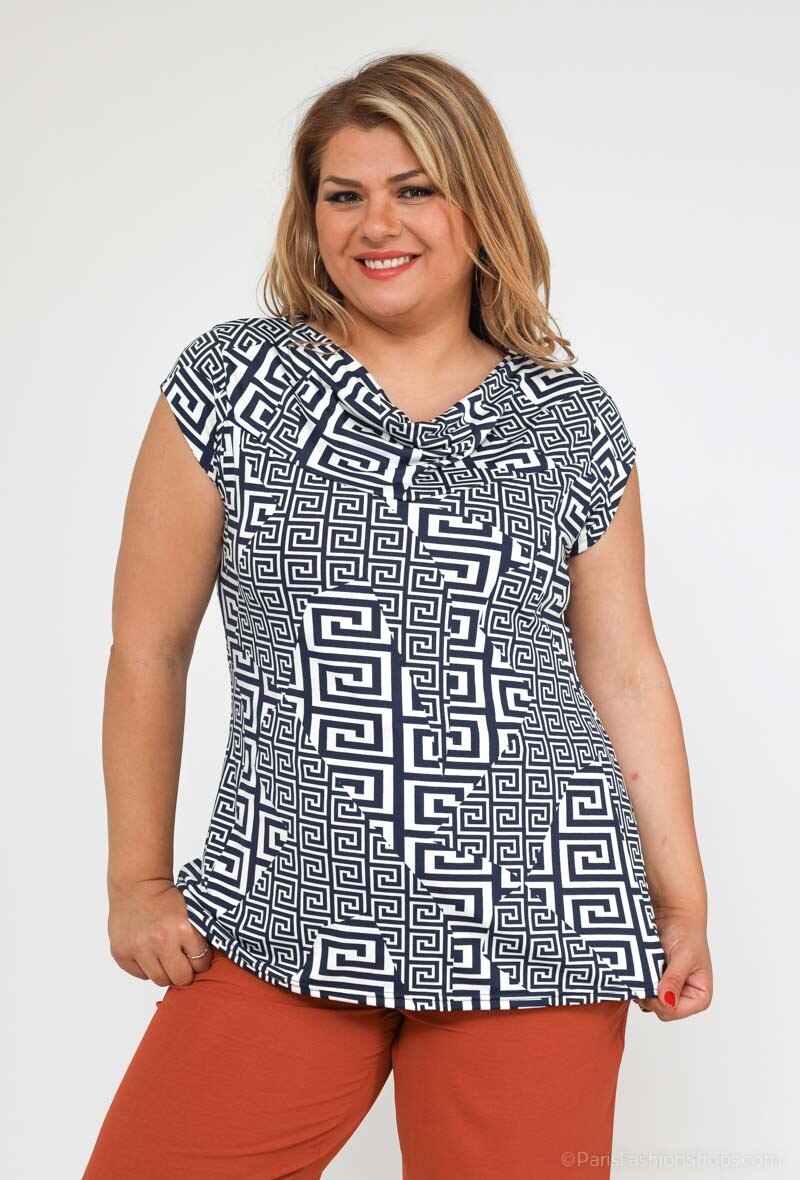 Plus Size Prited blouse