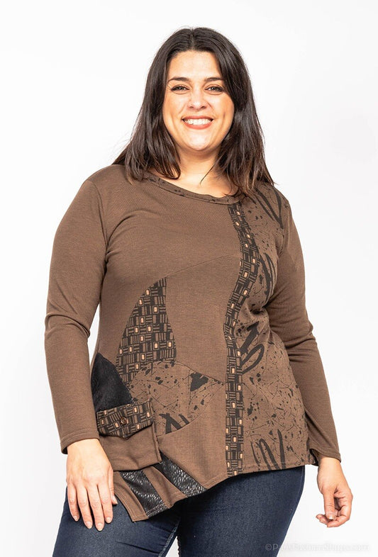 Plus Size Printed Blouse