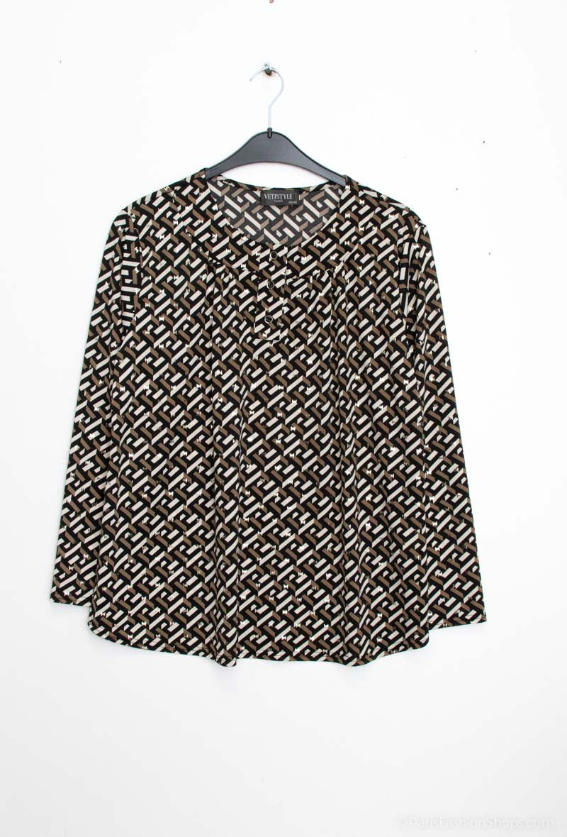Plus Size Printed Blouse