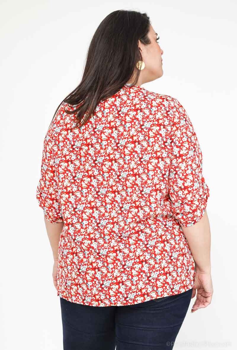 Plus Size Printed Blouse