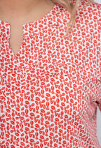 Plus Size Mönstrad Blus för Curvy Kvinnor