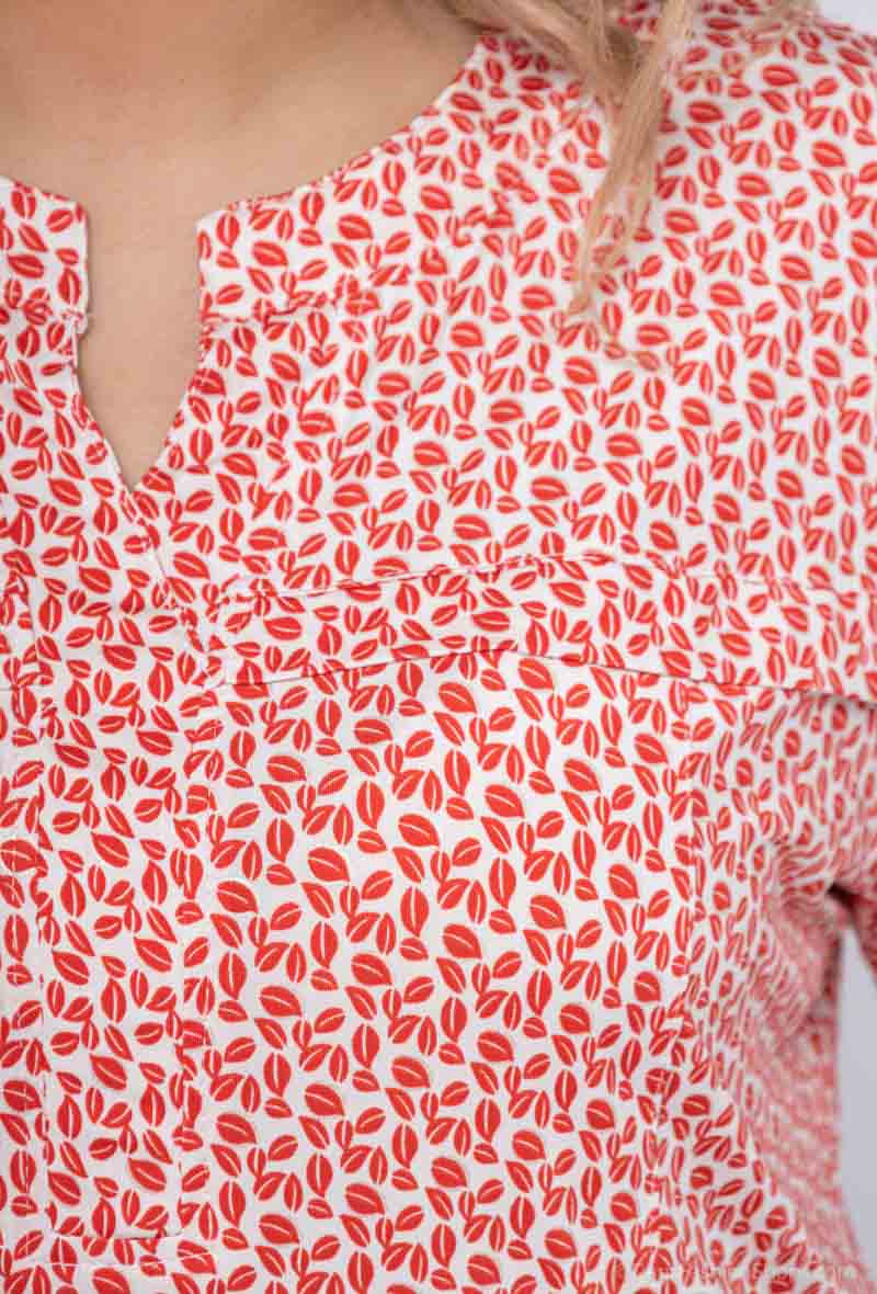 Plus Size Printed Blouse för Styla Damer