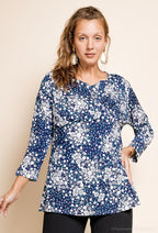 Plus Size Tryckt Blus