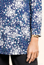 Plus Size Tryckt Blus