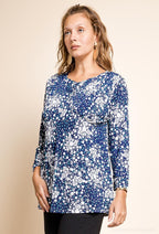 Plus Size Tryckt Blus