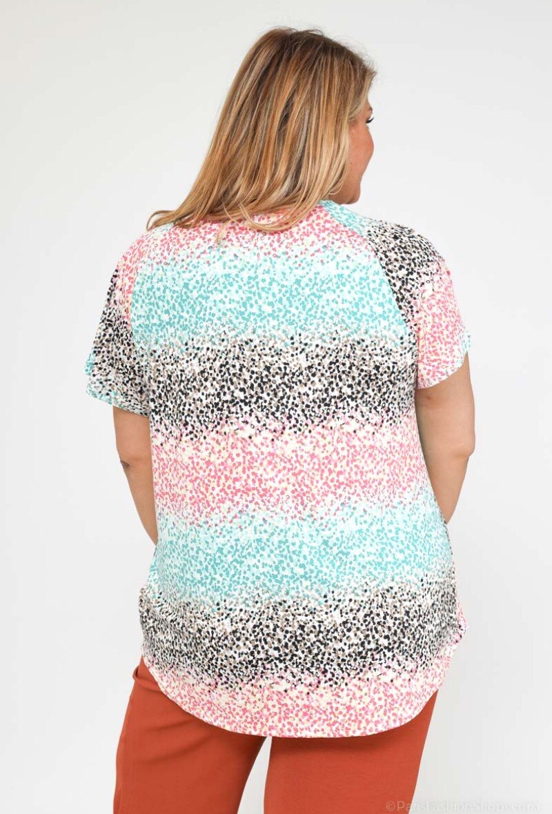 Plus Size Printed Blouse för Stiliga Kvinnor