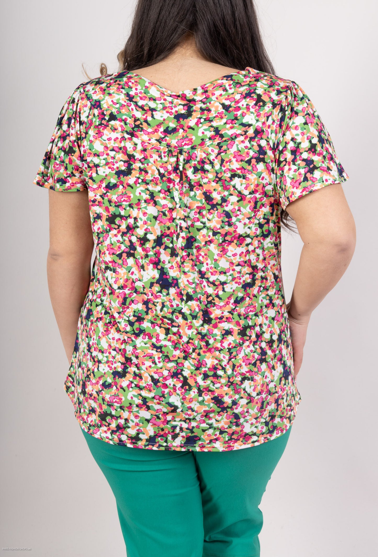 Plus Size Tryckt Blus