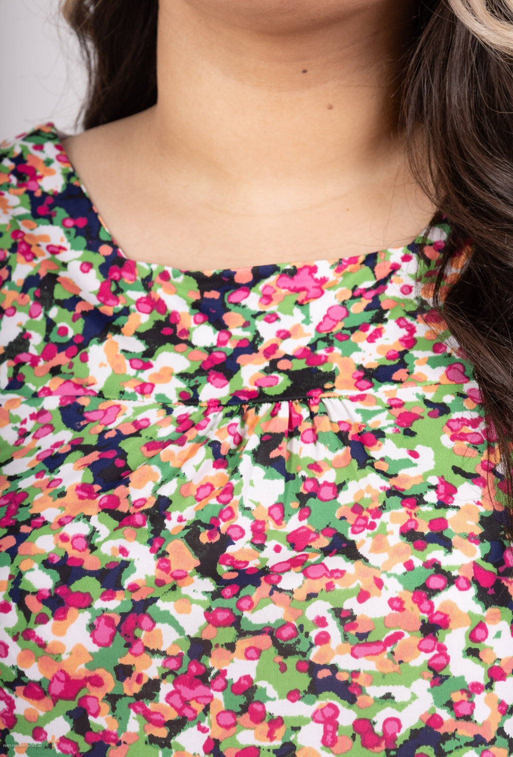 Plus Size Mönstrad Blus