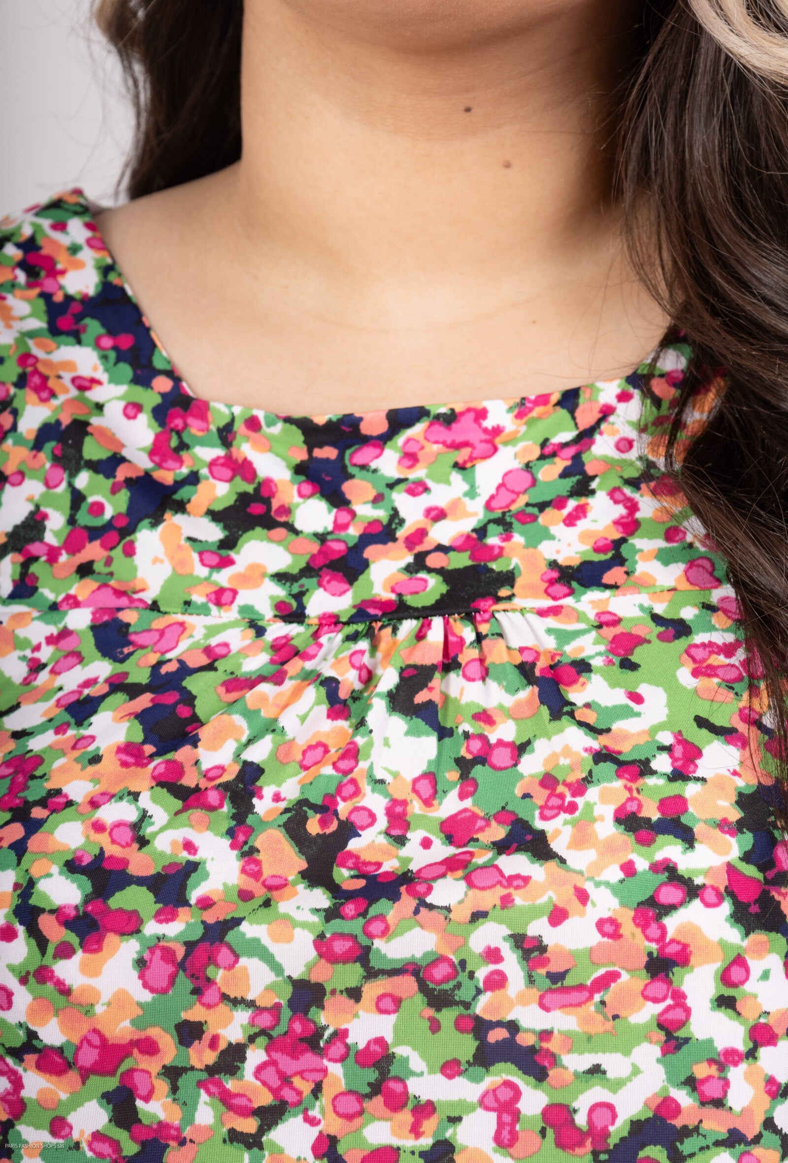 Plus Size Mönstrad Blus