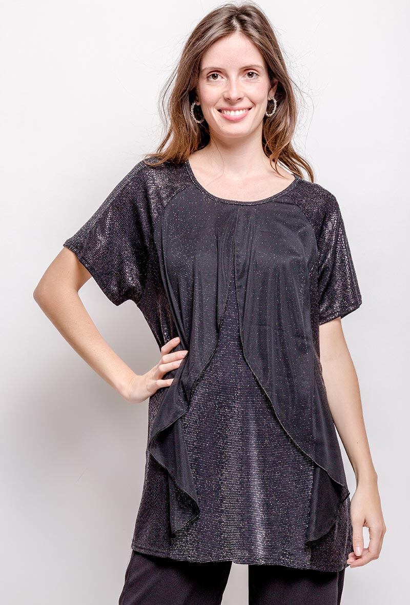 Plus Size Iridescent Blouse för Stora Storlekar
