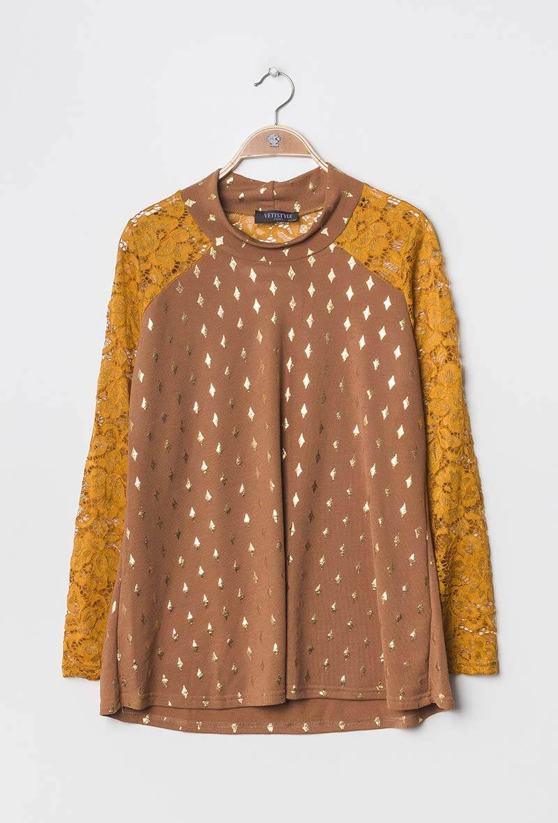 Plus Size Iridescent Blouse
