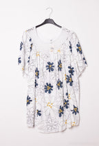 Plus Size Light floral print viscose blouse