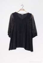 Plus Size Paillettenbluse