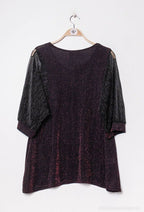 Plus Size Paillettenbluse för Höst/Vinter