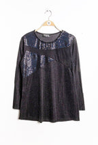 Plus Size Sparkly blouse with reflective details