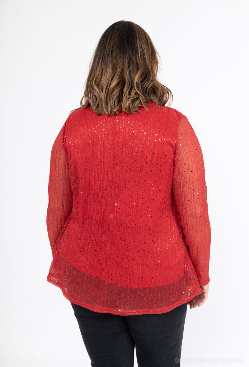 Plus Size Glittrig Blus