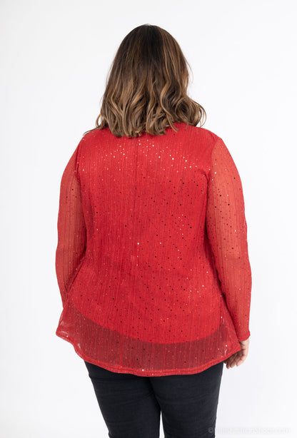 Plus Size Glittrig Blus