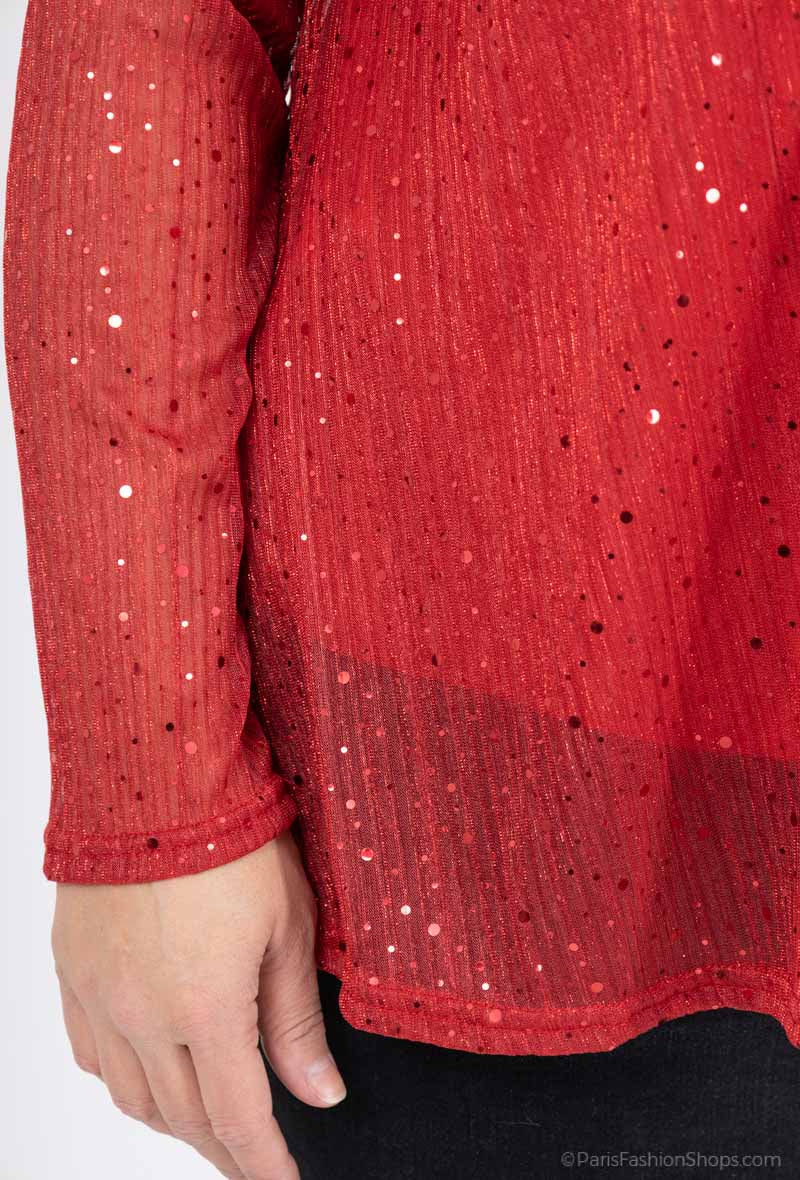Plus Size Glittrig Blus